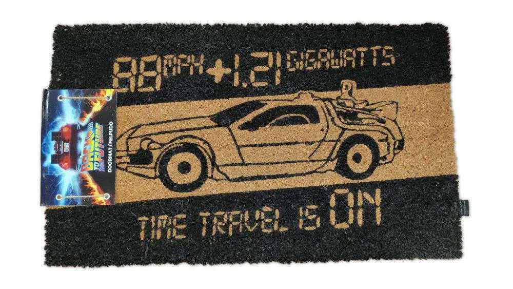 bttf time machine doormat