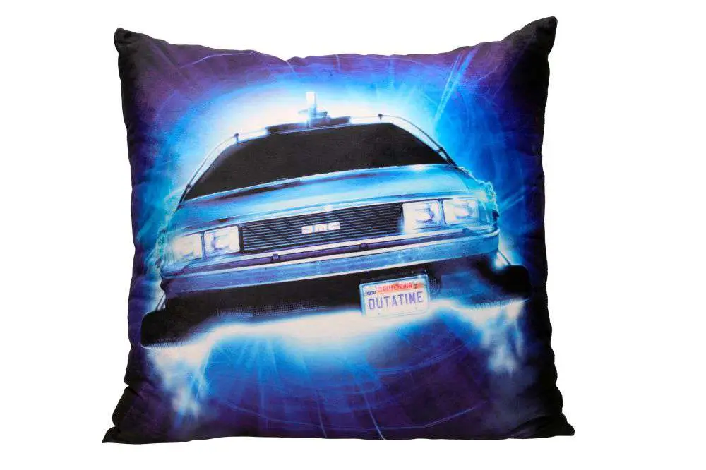 bttf delorean roads square cushion