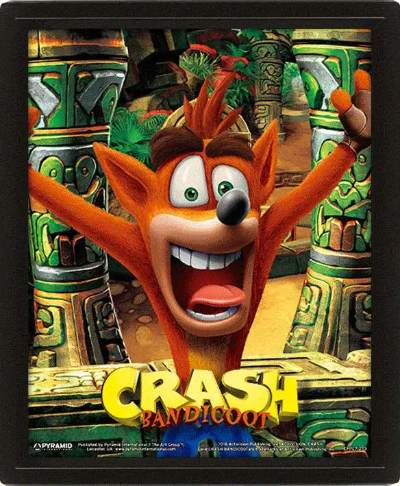 crash bandicoot poster 3d lenticular