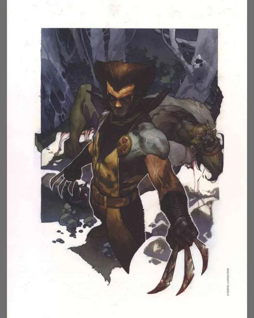 simone bianchi - wolverine & sabretooth - limited edition lytho