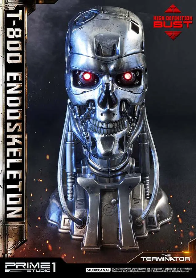 t-800 endoskeletin head bust