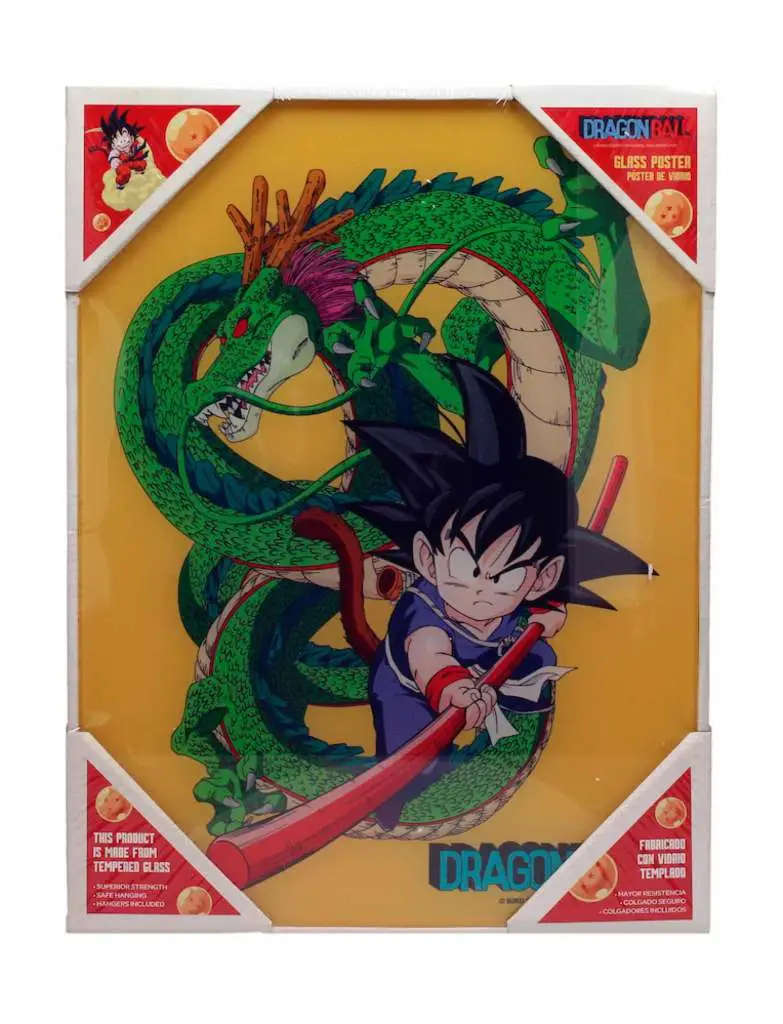 dragon ball kid goku&shenron glass poste