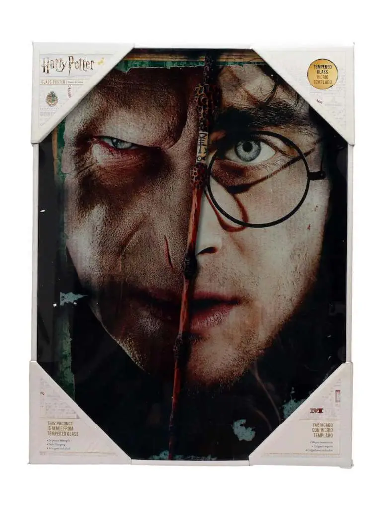 hp half face harry&voldemort glass poste