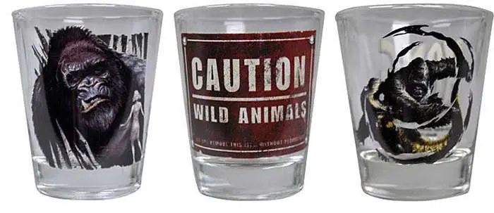 king kong shotglass 3-piece set