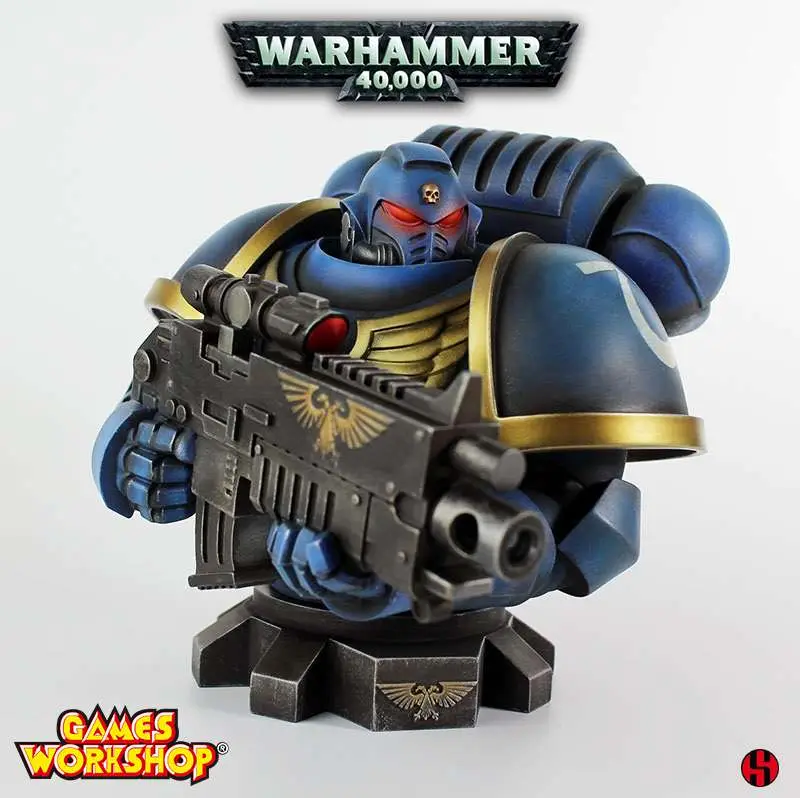warhammer 40k ultra marine primaris bust