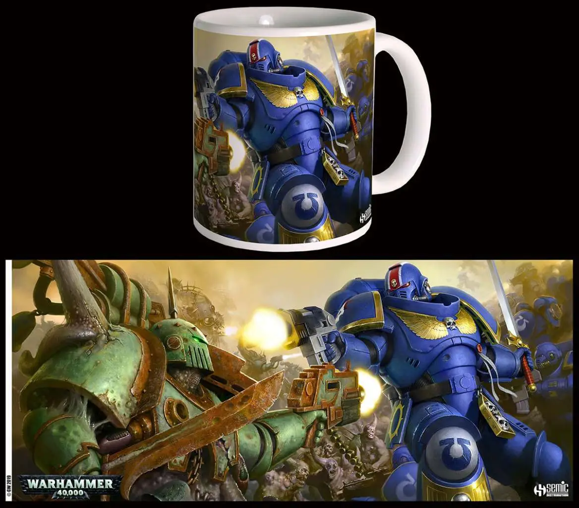 warhammer 40k ultramarines vs nurgle mug