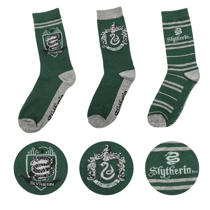 hp slytherin socks 3 pairs set