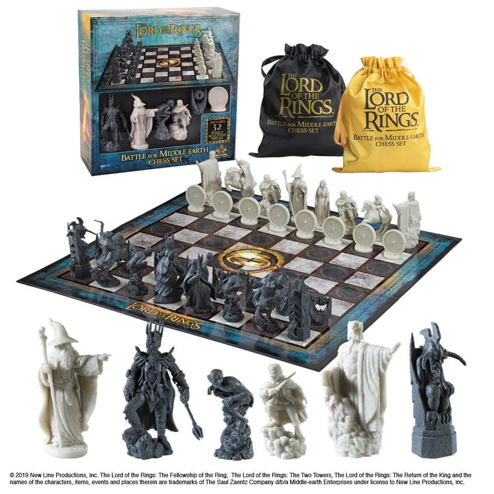 lotr cardboard chess set
