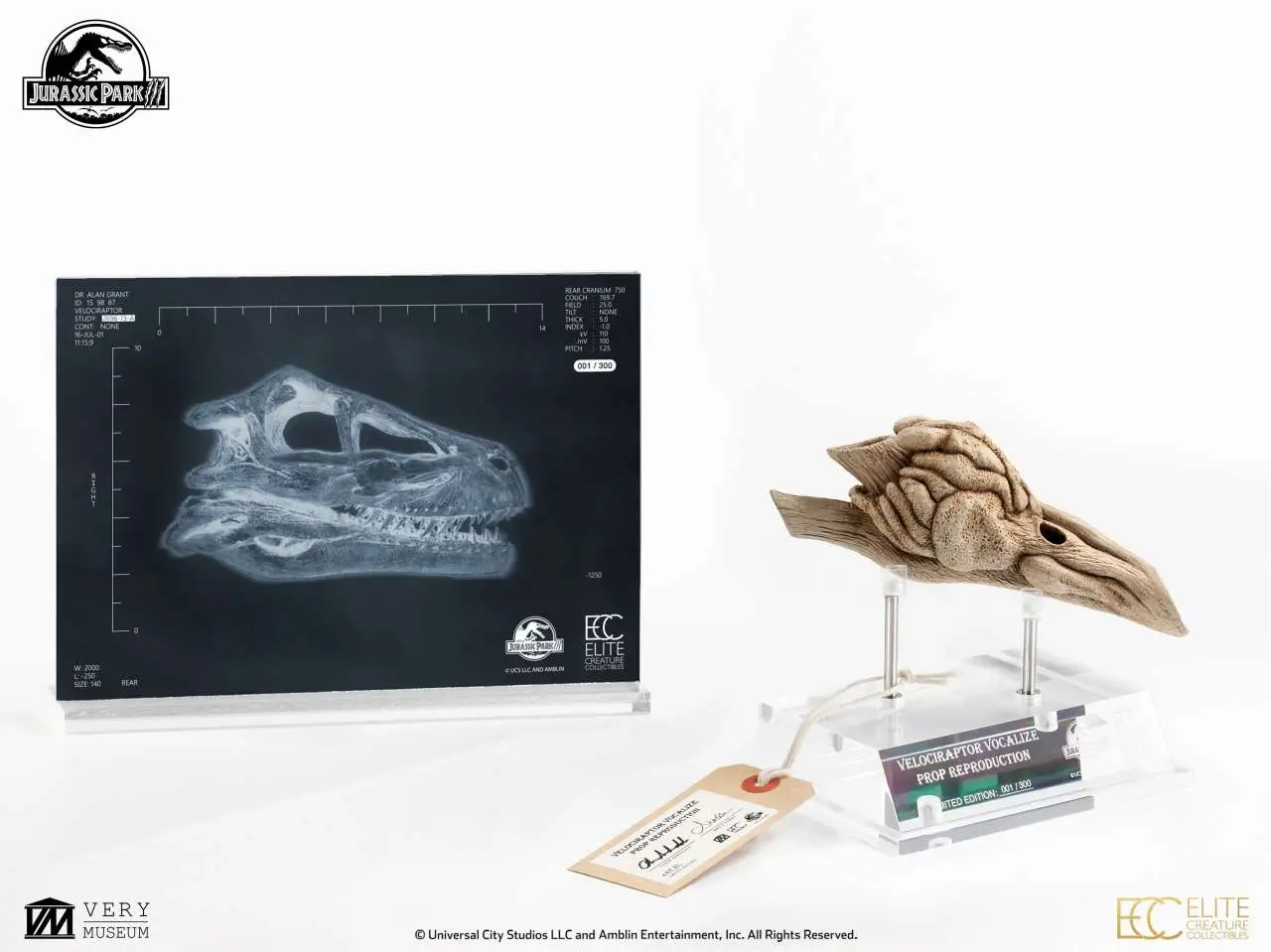 jurassic park 3 velociraptor resonating chamber prop replica