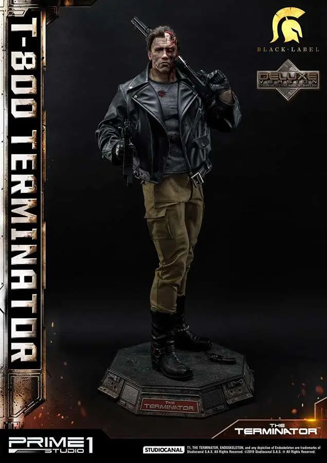 t-800 terminator 1/2 dlx statue