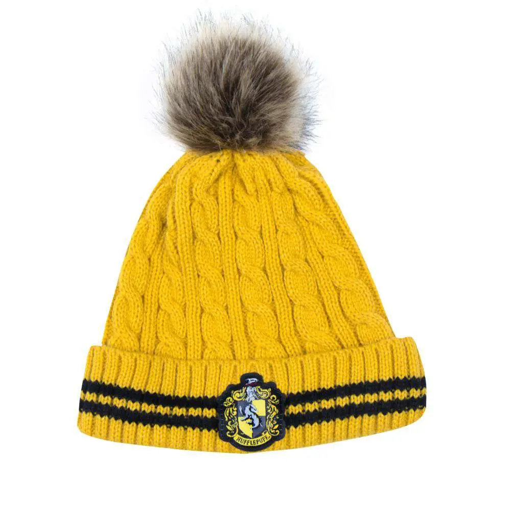hp hufflepuff pompom beanie