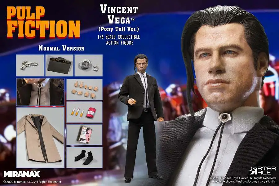 pulp fiction vinc vega ponytail 1/6 af