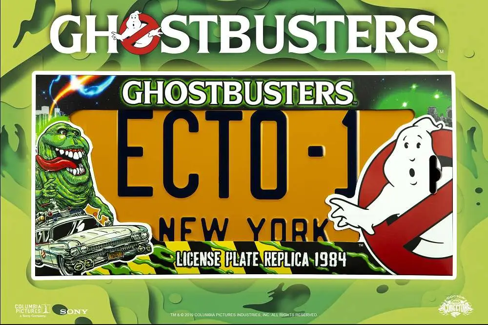 ghostbusters ecto-1 licence plate