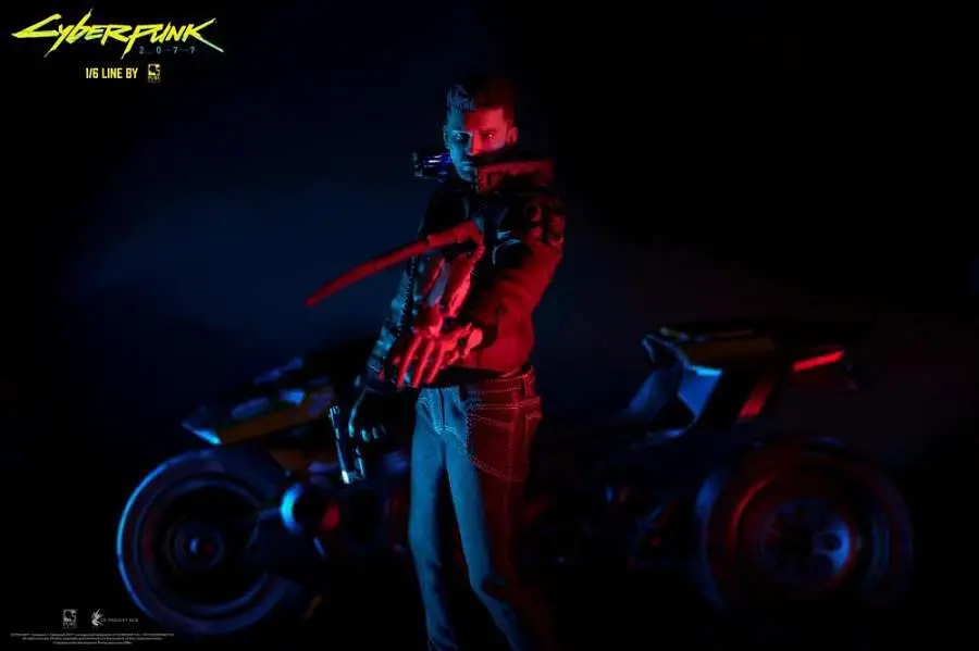 cyberpunk 2077 v male 1/6 af +bike bun