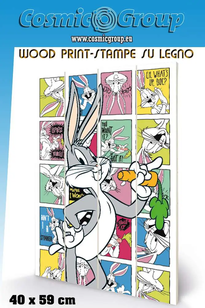 looney tunes bugs bunny wood print