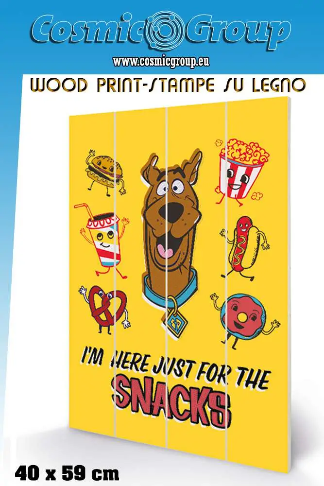 scooby doo snacks wood print