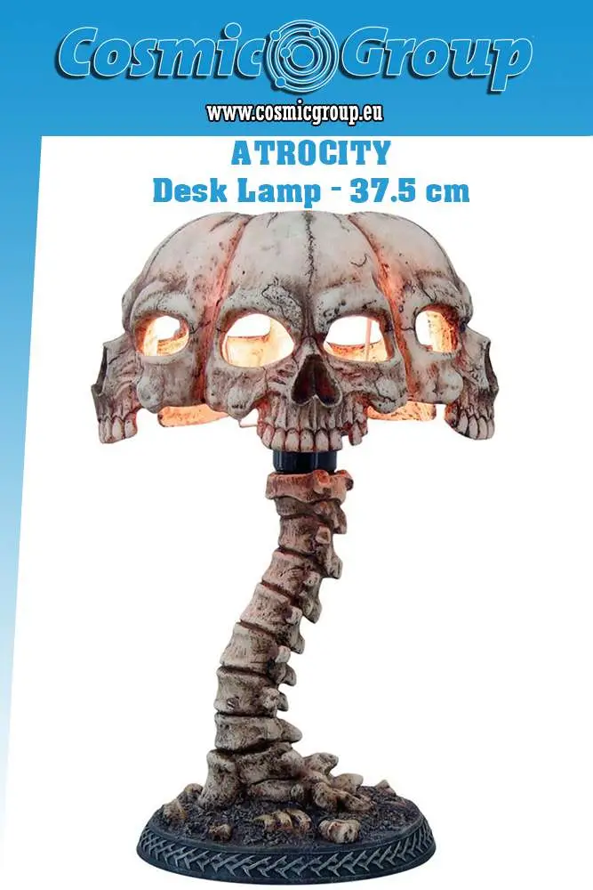 atrocity natural bone skull n spine lamp
