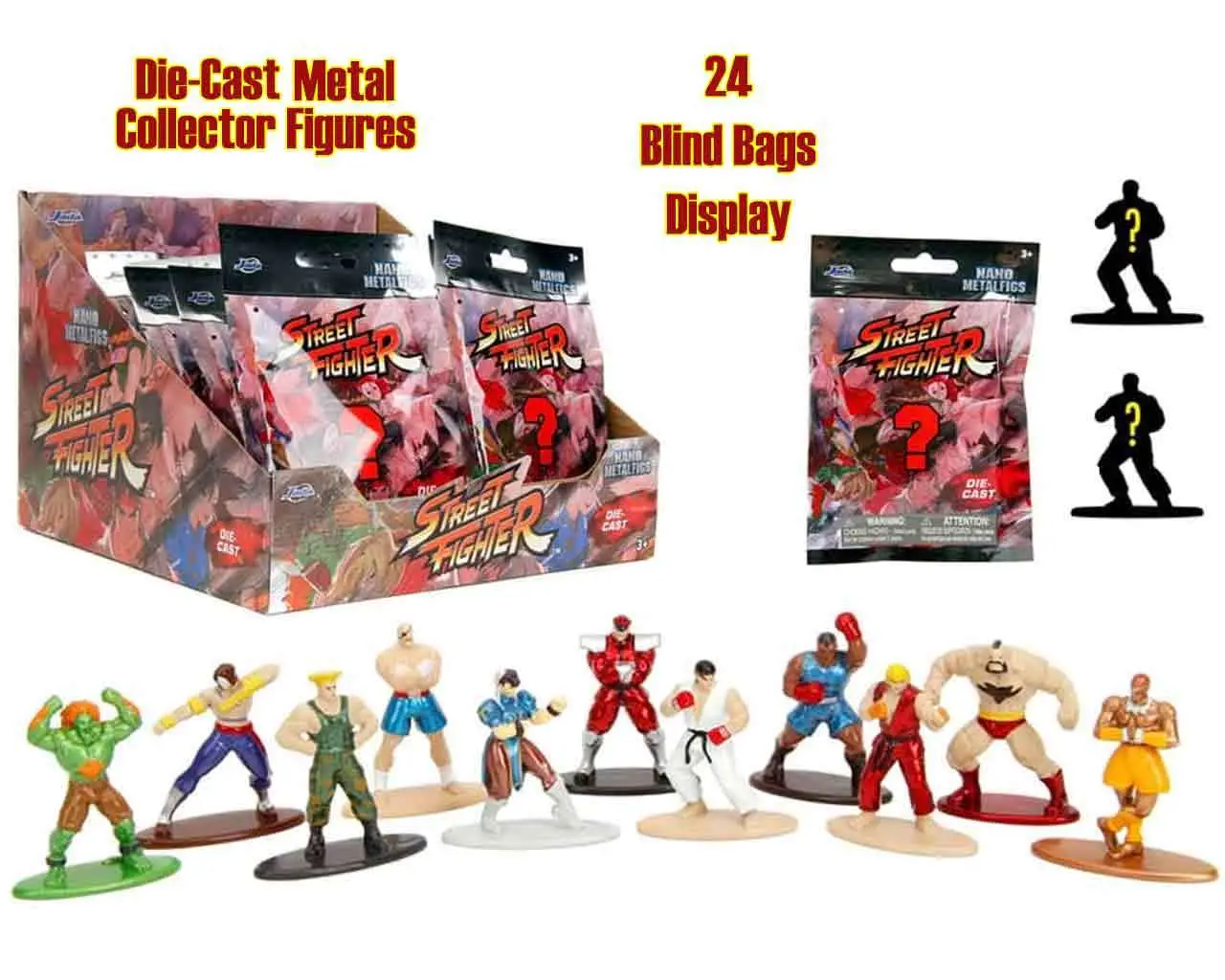 street fighter 2 - nano metal figures blind bag display (24)