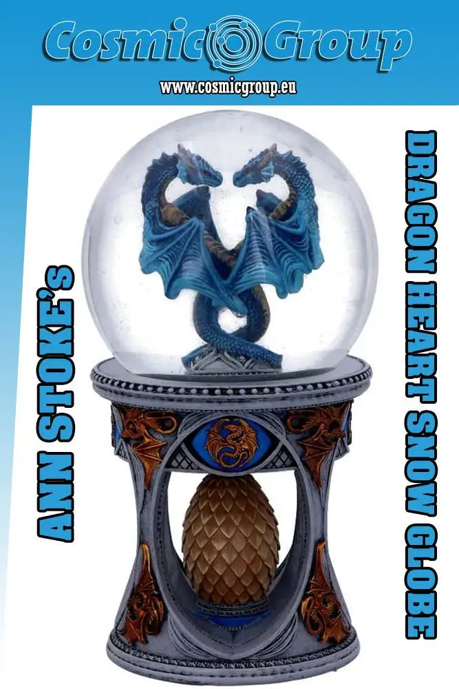 anne stoke dragon heart snow globe