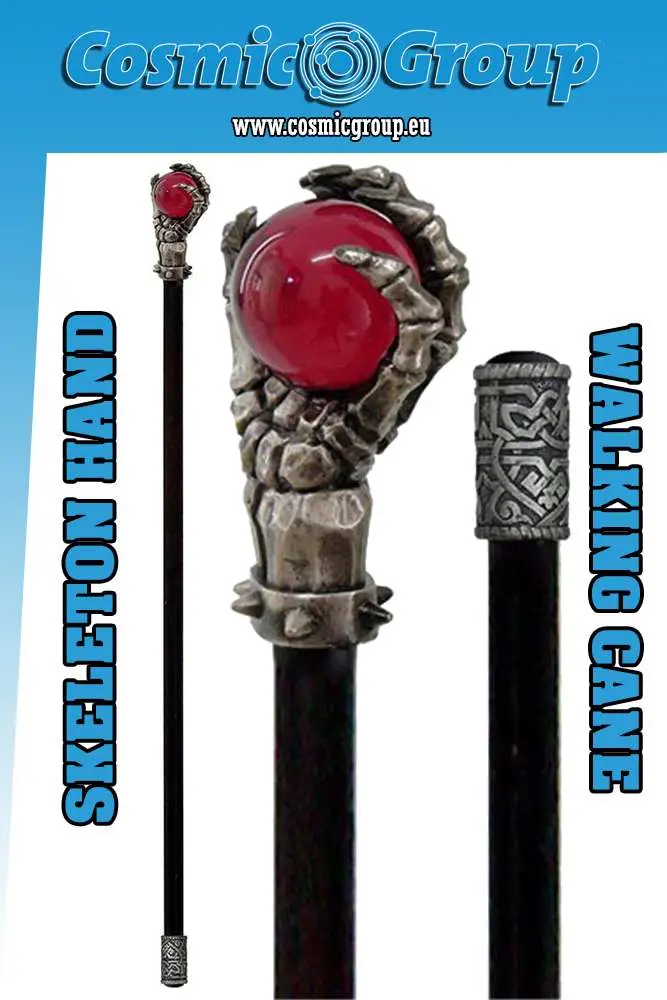skeleton hand decorative walking cane