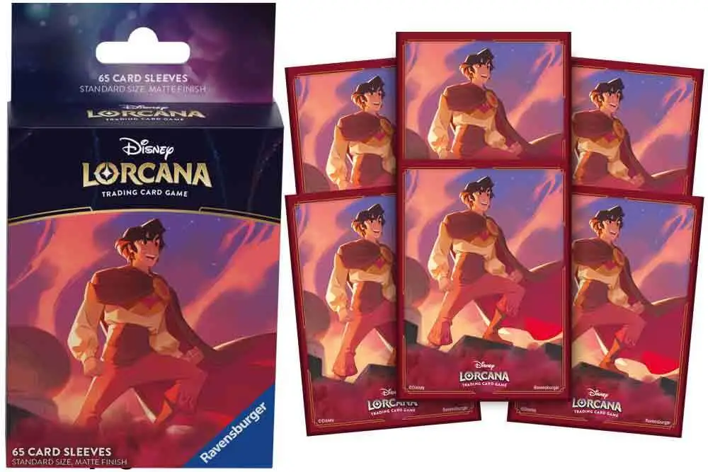 lorcana - card sleeves - aladdin - heroic outlaw
