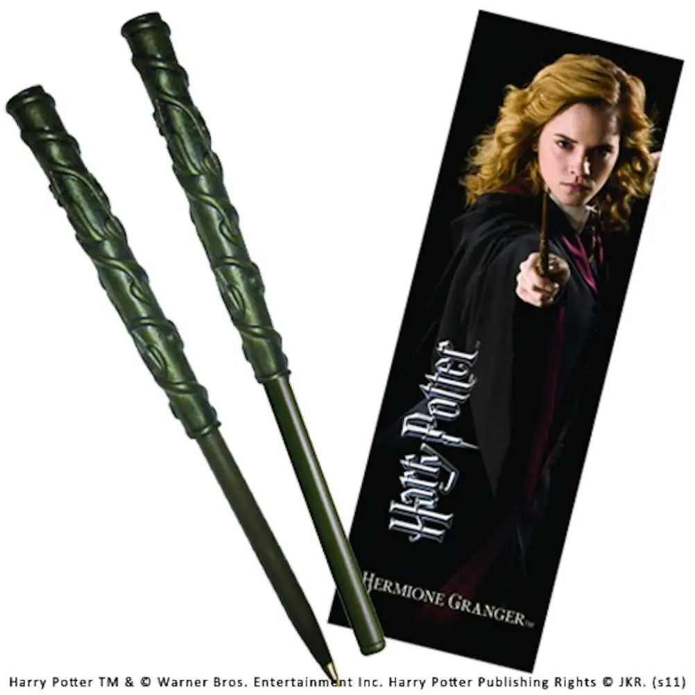 hp hermione wand pen and bookmark