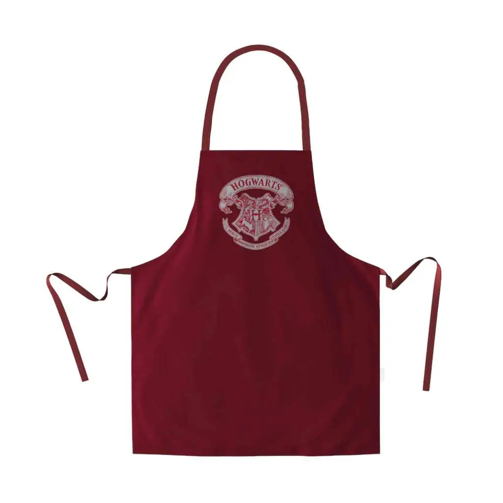 hp hogwarts logo red apron