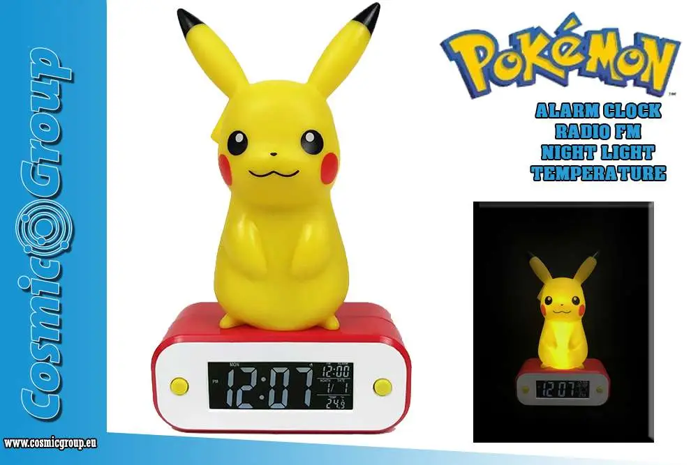 pikachu led lamp digital alarm clock