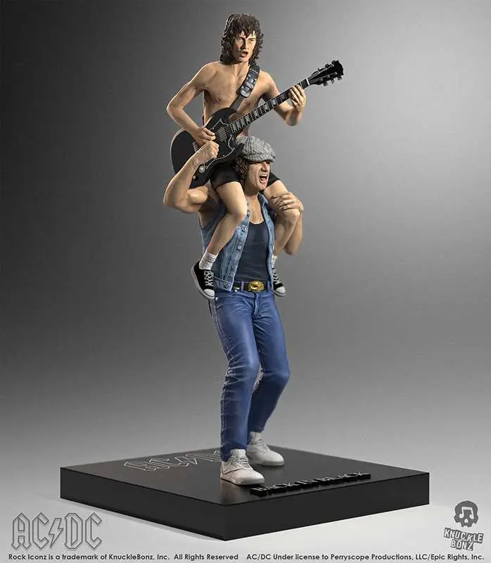 rock iconz ac/dc angus and brian statue
