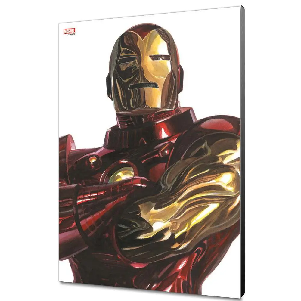 alex ross iron man wood panel