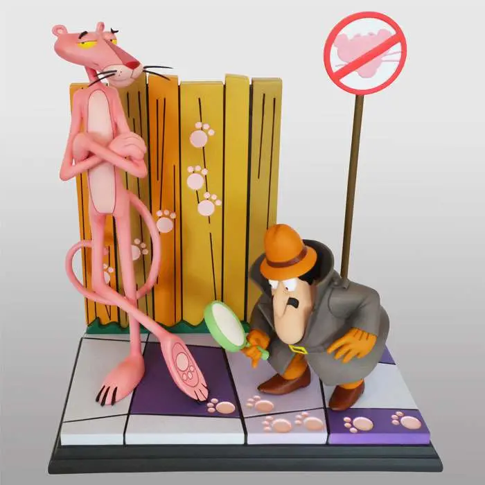 pink panther and the inspector statue
