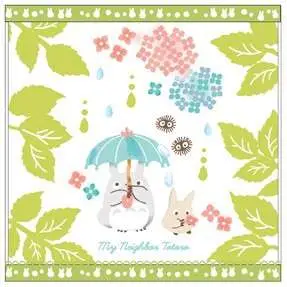 totoro in the rain mini towel