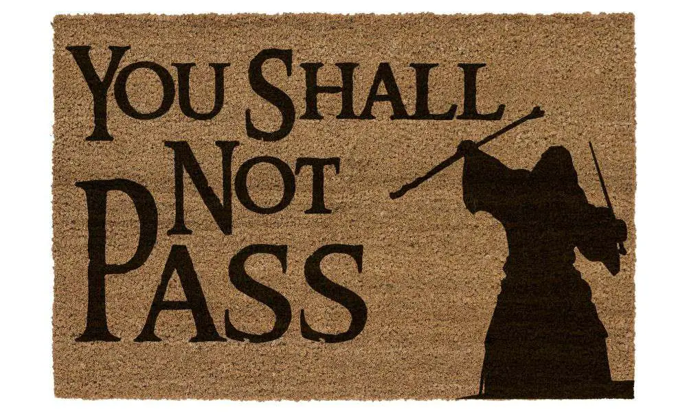 lotr you shall not pass doormat