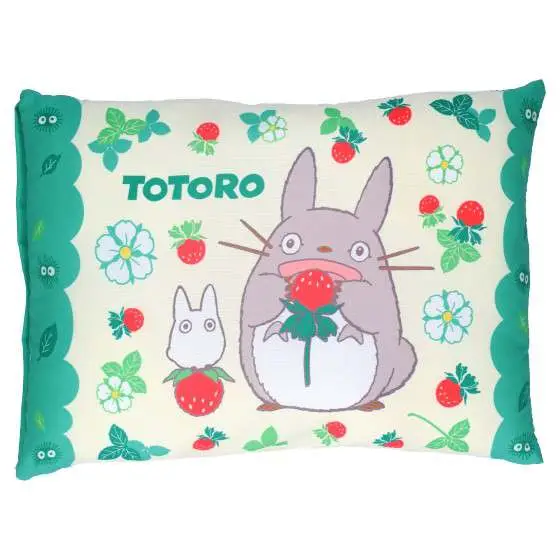 totoro with strawberries 28 x 39 pillow