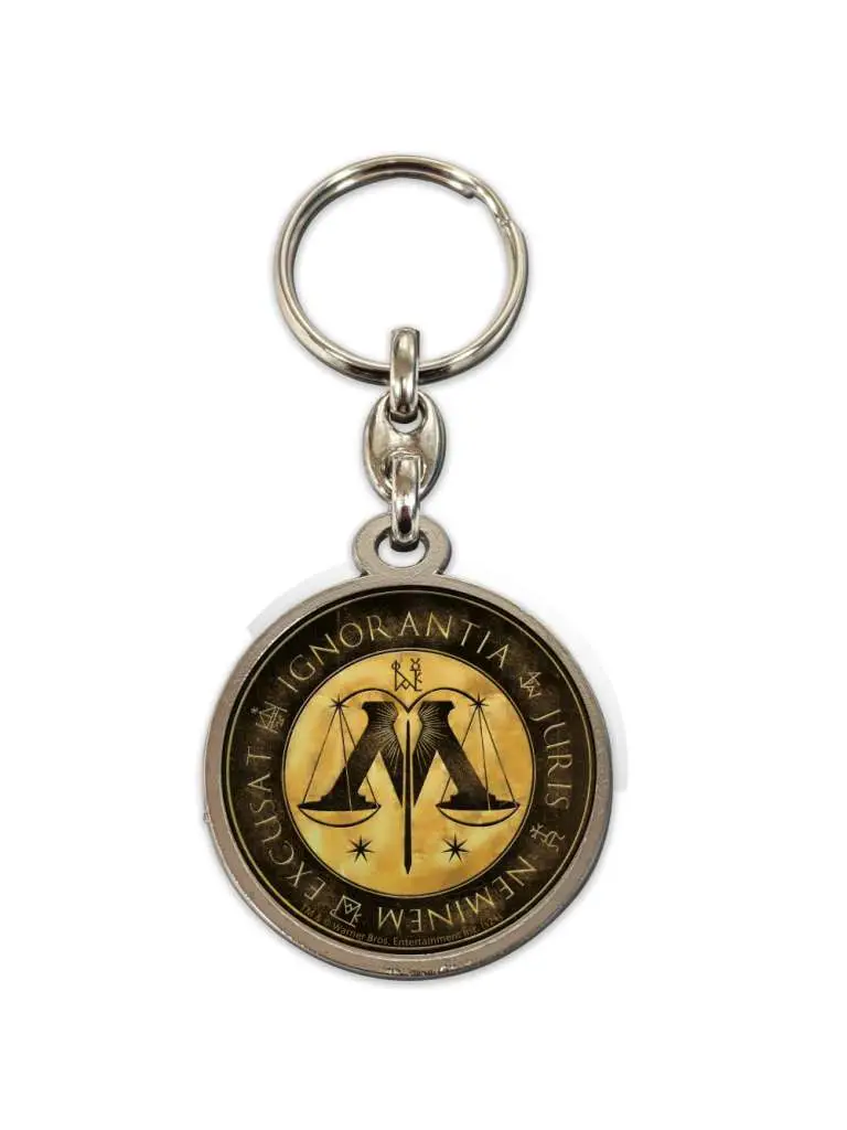 hp ministry of magic round metal keychai