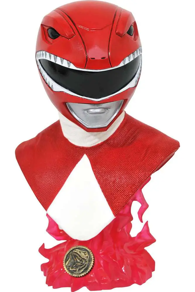 mmpr 3d red ranger 1/2 bust