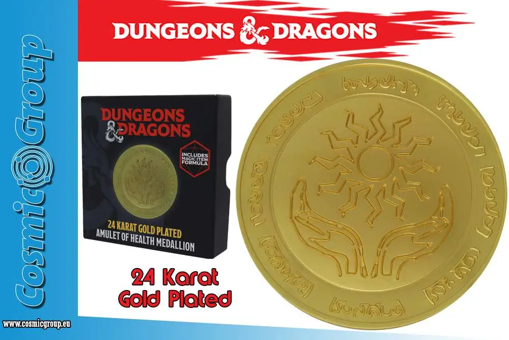 dungeons&dragons 24k gold plat.medallion