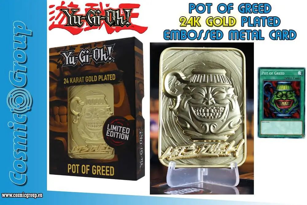 yu-gi-oh! ltd ed 24k gold-pot of greed