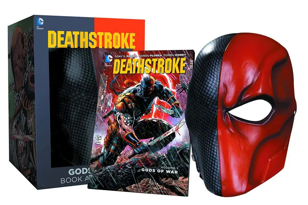 deathstroke book and mask set