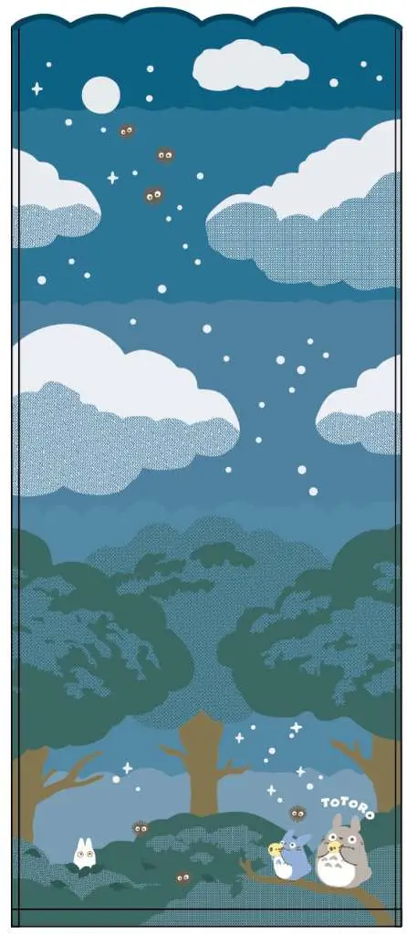 totoro under the moon 34x80 wash towel