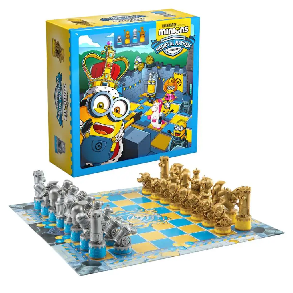 minions medieval mayhem chess set