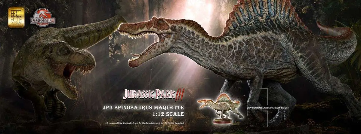 jurassic park 3 spinosaurus 1:12 maquette