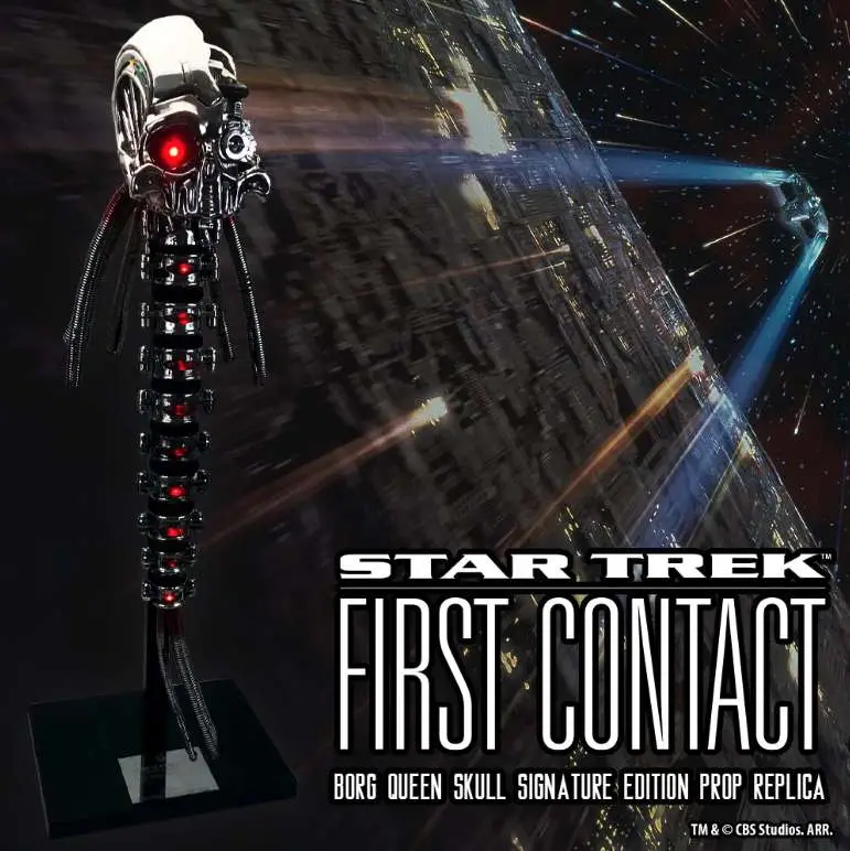 star trek fc borg queen skull ltd prop