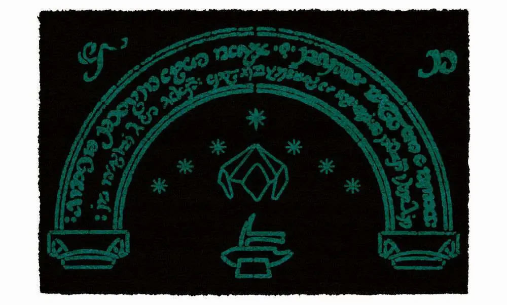 lotr moria gate 60x40 doormat