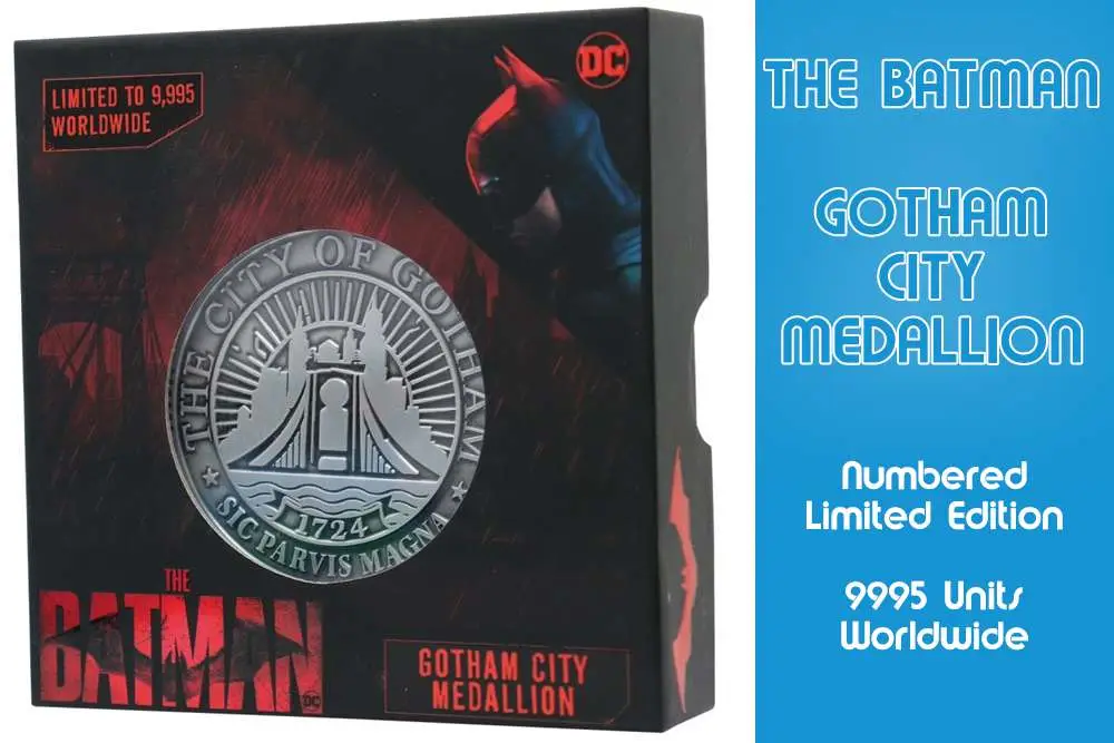 the batman gotham metal medallion ltd ed