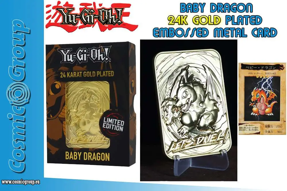 yu-gi-oh!ltd ed 24k gold-baby dragon