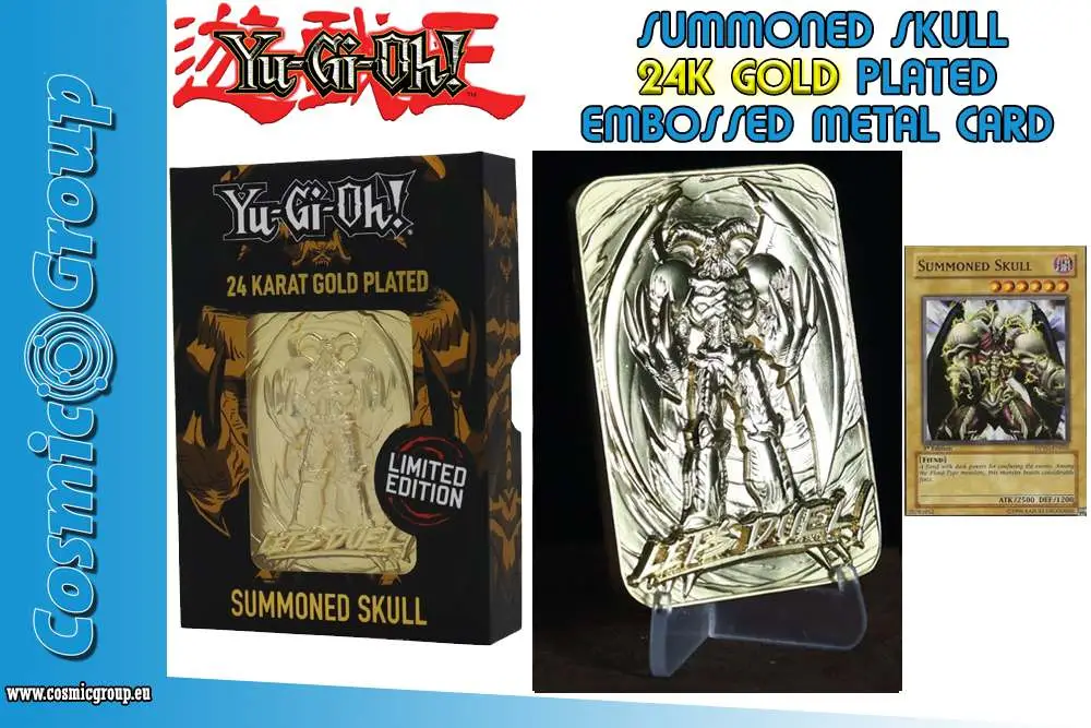 yu-gi-oh!ltd ed 24k gold-summoned skull