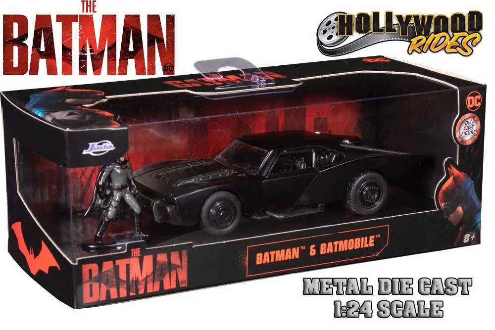 batman 2022 - batmobile with batman - 1:24 die-cast model