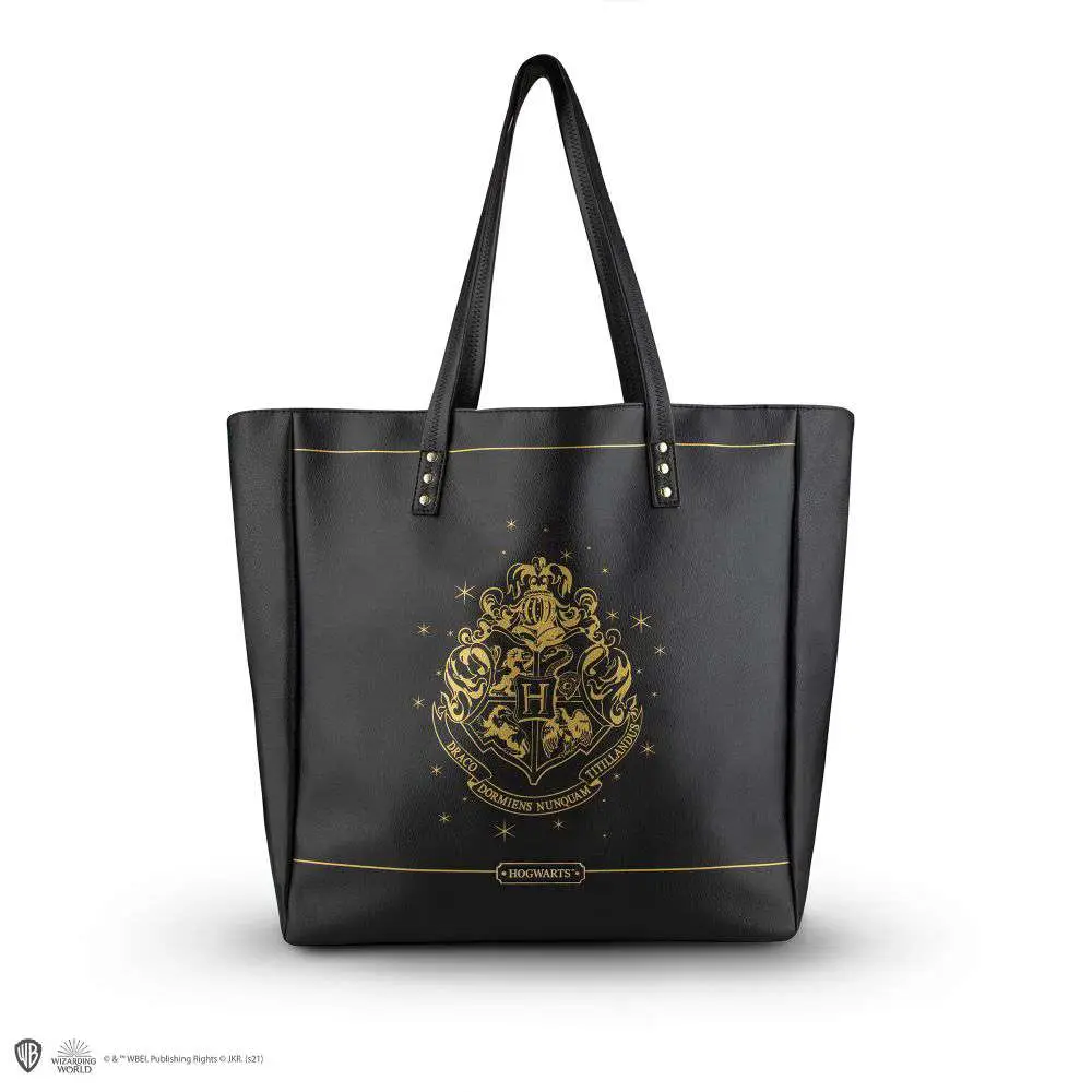 hp hogwarts black pu leather handbag