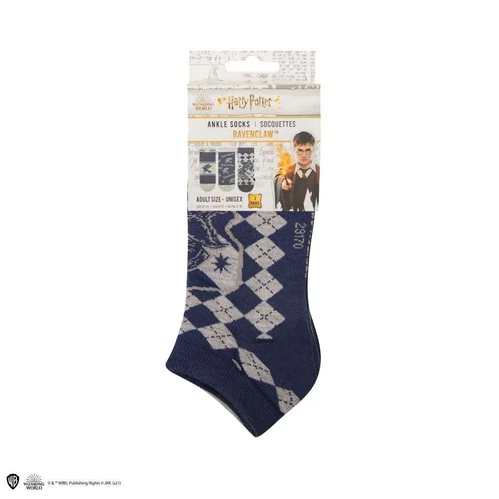 hp ravenclaw ankle socks set (3)